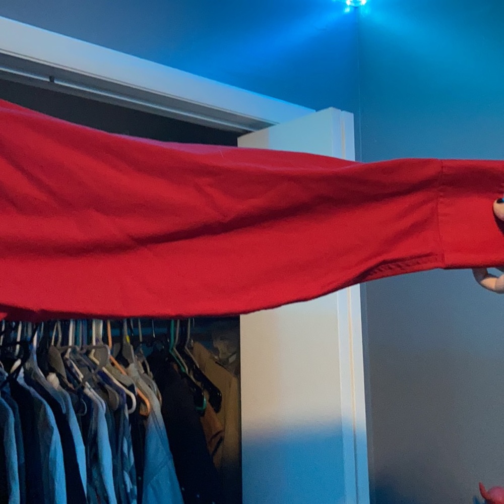 Red button down - Picture 3 of 3